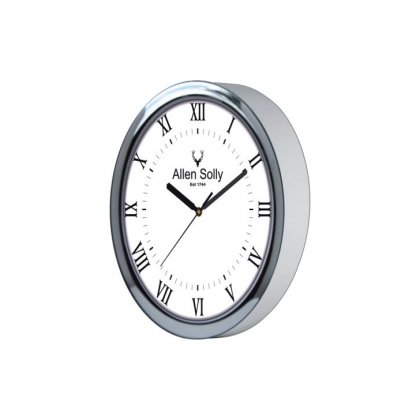 Personalized Allen Solly Chrome Plated Wall Clock (10.5" Dia)