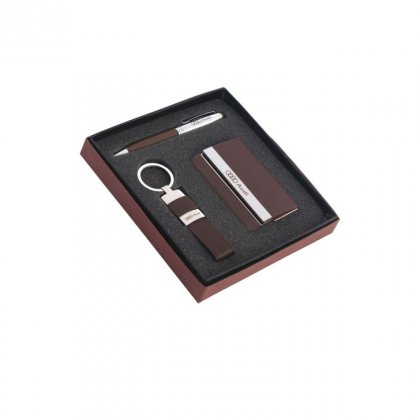 Personalized Audi (Pen + Visiting Card + Key-Chain) Gift Set