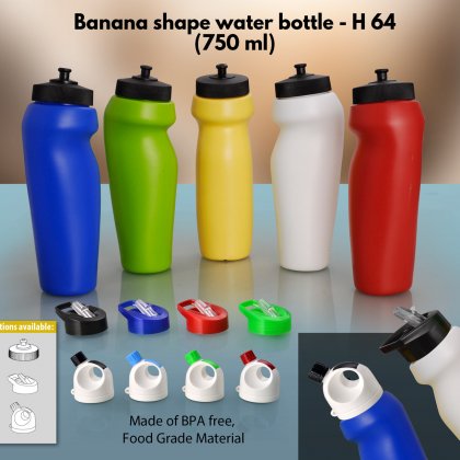 Personalized banana shape water bottle (750 ml)