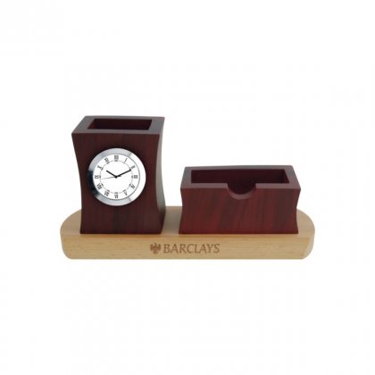 Personalized Barclays Engraving Area Table Clock (0.5"X2.5")