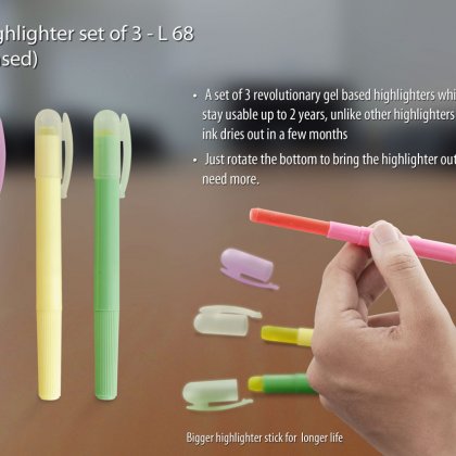 Personalized big highlighter set of 3 (gel based)
