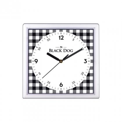 Personalized Black Dog Wall Clock (9"X9")
