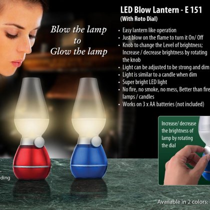 Personalized blow lantern with roto dial (compact size)