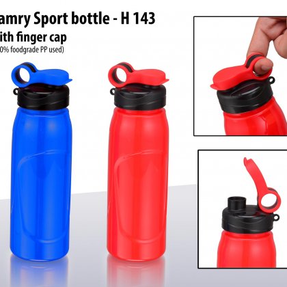 Personalized camry sport bottle with finger cap