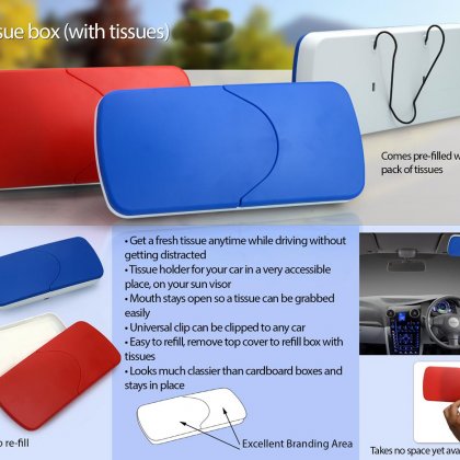 Personalized Car Tissue Box (With Tissues)