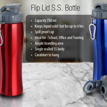 Personalized Flip Lid Ss Bottle (750 Ml)