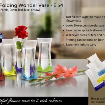 Personalized folding wonder vase (unbreakable, leakproof, easy to carry)