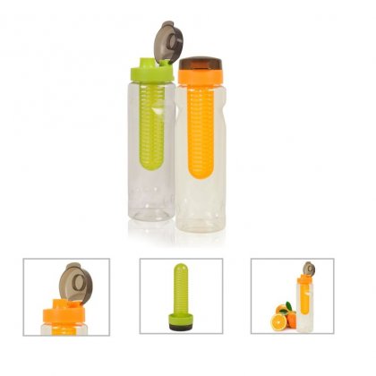 Personalized Fruit Infuser Bottle (A Q U A - Fruity) / Orange, Green