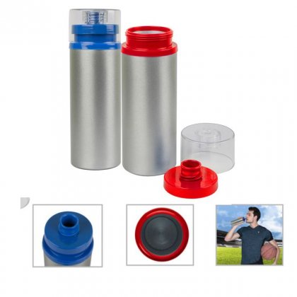 Personalized Metal Sports Bottle - 750Ml (Bpa Free) (J O T T E R S - Matte (New)) / Silver (Blue, Red)