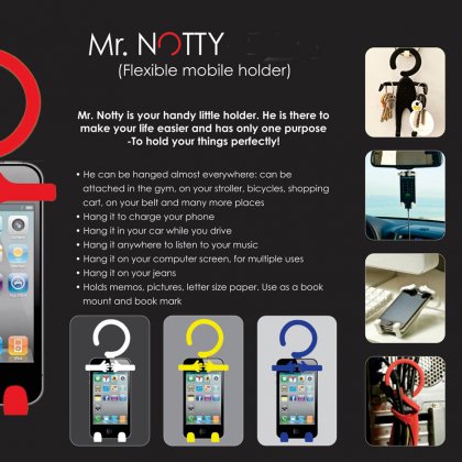 Personalized Mr. Notty: Flexible Mobile Holder (Multipurpose)