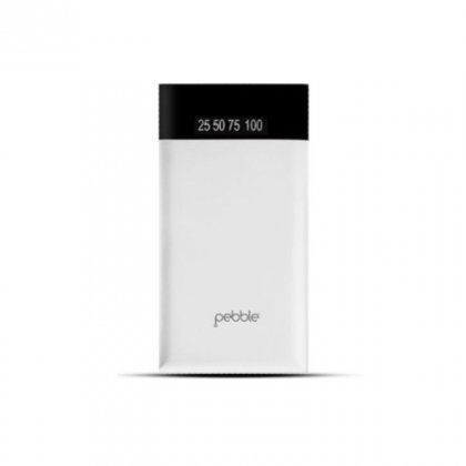 Personalized Pebble 15000 Mah Power Bank (Slim Polymer Battery) (Pb55 White)