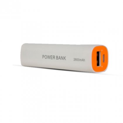 Personalized Pebble 2600Mah Power Bank (Ppc26Auc White)
