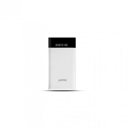 Personalized Pebble 6000 Mah Power Bank (Slim Polymer Battery) (Pb33 White)