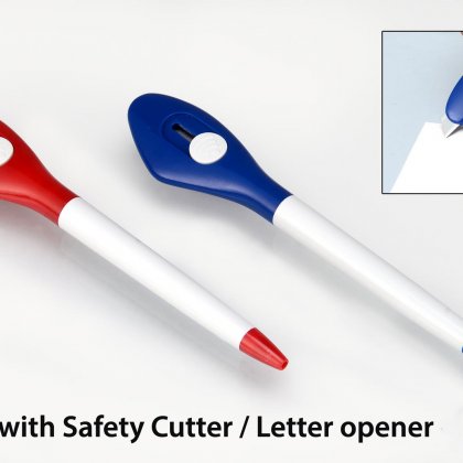 Personalized Pen With Safety Cutter / Letter Opener