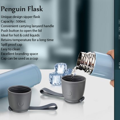 Personalized Penguin Flask (500 Ml)