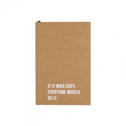 Personalized If It Was Easy Kraft Softcover Notebook