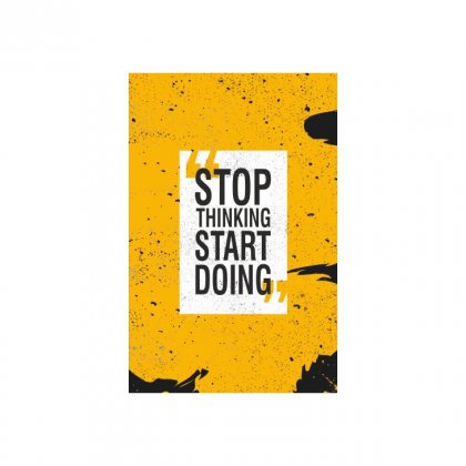 Personalized Stop Thinking Start Doing Thematic Softcover Notebook