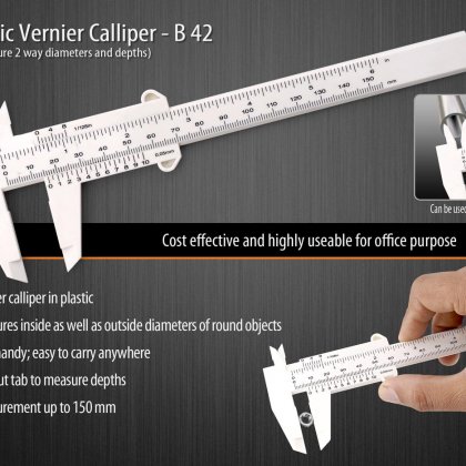 Personalized plastic vernier calliper