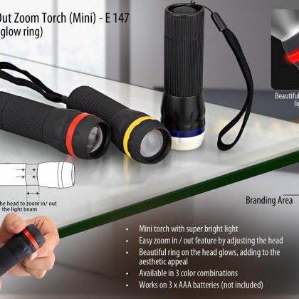 Personalized pull out focus torch (mini) (1 watt led)