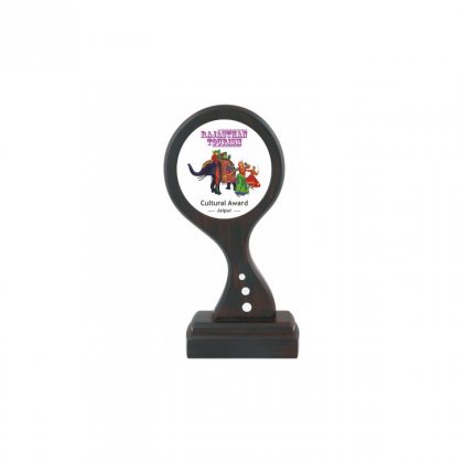 Personalized Rajasthan Tourism Printing Size Trophy (3" Dia)