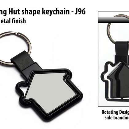 Personalized rotating hut shape keychain