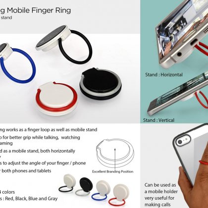 Personalized Rotating Mobile Finger Ring (With Mobile Stand)
