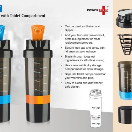 Personalized Shake It Cyclone Shaker With Tablet Compartment