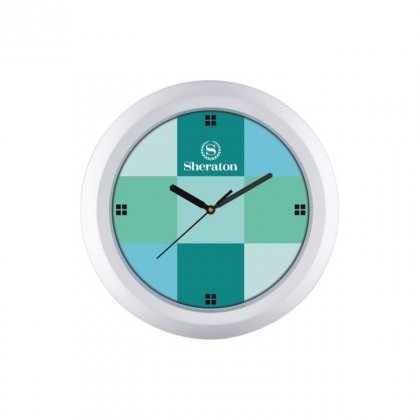 Personalized Sheraton Chrome Plated Wall Clock (9.5" Dia)