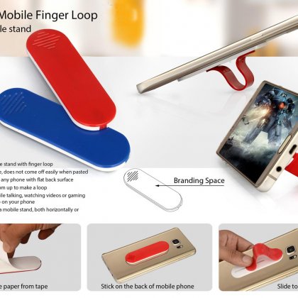 Personalized Sliding Mobile Finger Loop (With Mobile Stand)