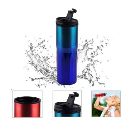 Personalized Stainless Steel Double Wall Sports Bottle - 550Ml (Bpa Free) (J O T T E R S - Crysta) / Red