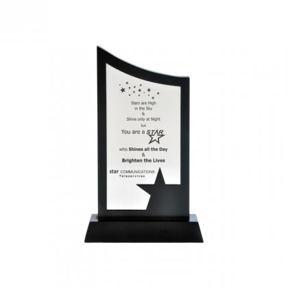 Personalized Star Communication Engraving Area Trophy (3"X5")
