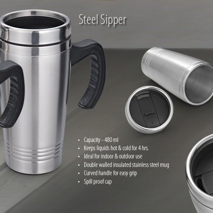 Personalized Steel Sipper (480 Ml)