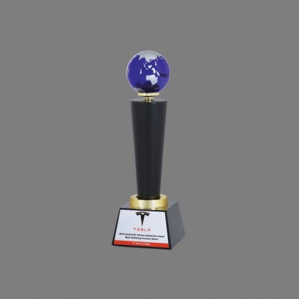 Personalized Tesla Award Trophy