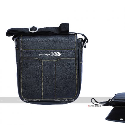 Personalized Black Box Sling Bag