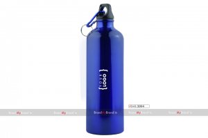 Personalized Blue Sports Bottle With Carabiner (750Ml)