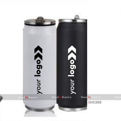 Personalized white/black can sipper (340 ml)