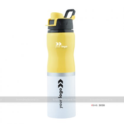 Personalized Yellow White Sipper Bottle 700ml