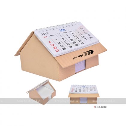 Personalized Red Hut Calendar With Slip Rack