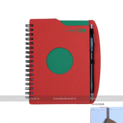 Personalized Red Wiro Notebook