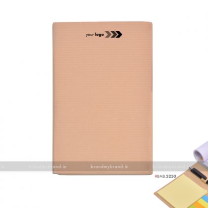 Personalized Ruled Hard Craft Notepad with Stickynotes