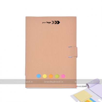Personalized Ruled white Notepad with Stickynotes