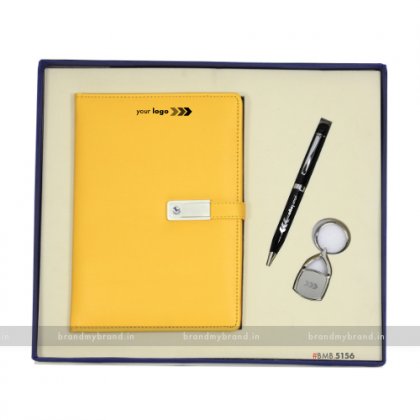 Personalized Pendrive Notebook with Pen & Keychain
