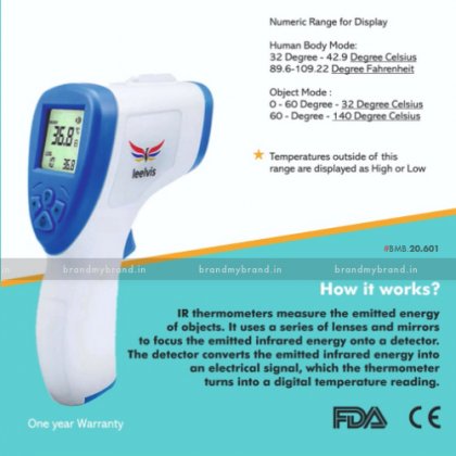 Infrared Thermometer with 1 year warranty, CE and FDA approved