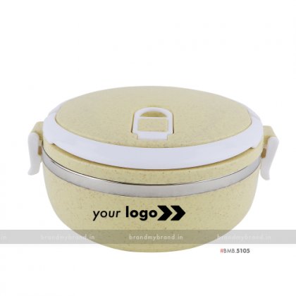 Personalized Yellow Gloss Single Layer Lunch Box