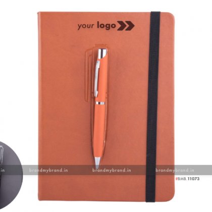 Personalized Brown Magnet Note Book - Hard Cover A5 Notebook