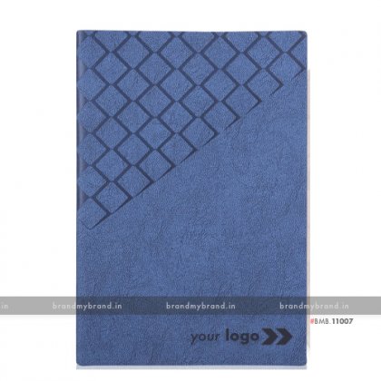 Personalized Dark Blue - Hard Cover A5 Notebook
