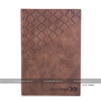 Personalized Dark Brown - Hard Cover A5 Notebook