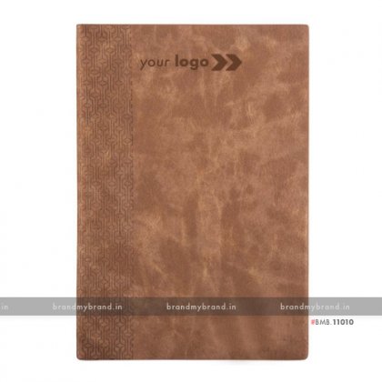 Personalized Light Brown - Hard Cover A5 Notebook