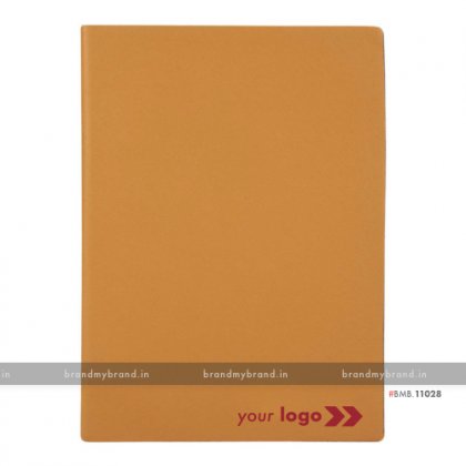 Personalized Orange - Hard Cover A5 Notebook