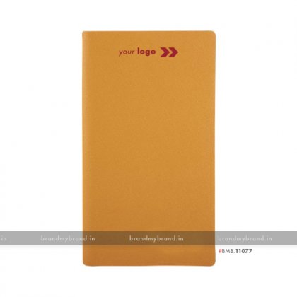 Personalized Orange - hard Cover B6 Notebook